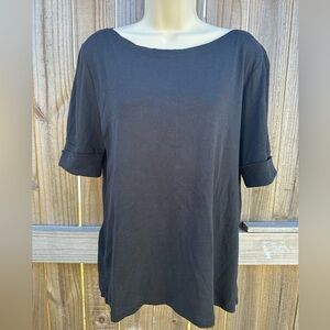 Lauren Ralph Lauren Women’s XL Black Boatneck Top